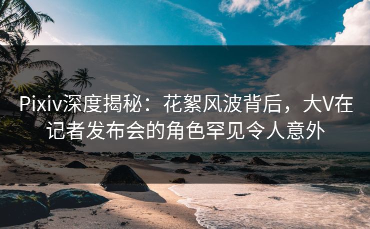Pixiv深度揭秘：花絮风波背后，大V在记者发布会的角色罕见令人意外
